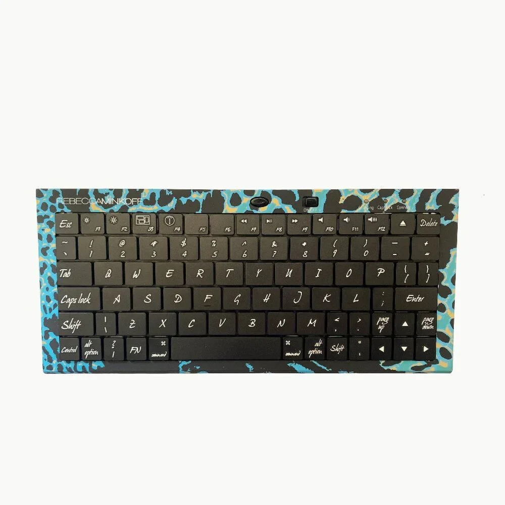 Rebecca Minkoff Blue Leopard Print Wireless Mouse & Keyboard